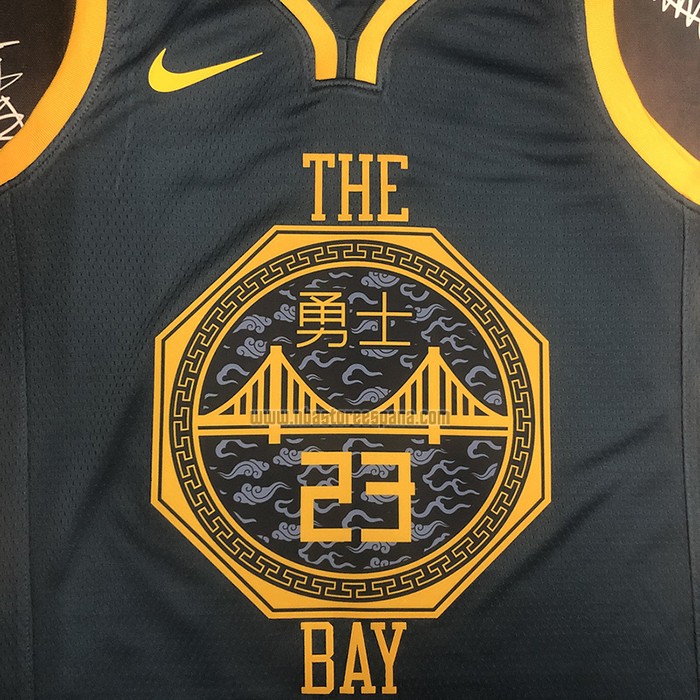 Camiseta Golden State Warriors Draymond Green NO 23 Ciudad 2018-19 Azul
